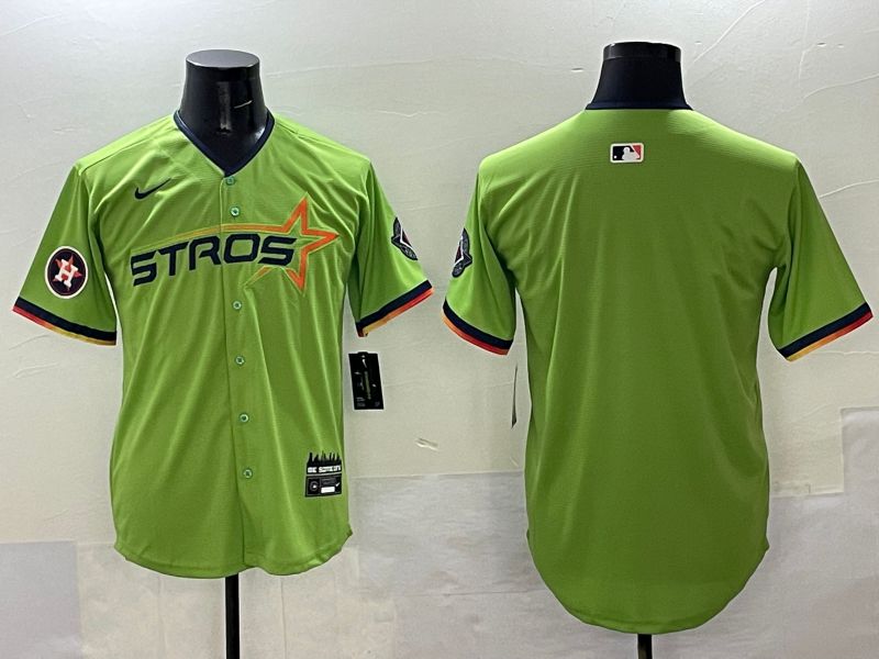 Men Houston Astros Blank Green three generations Joint Name 2025 Nike MLB Jersey style 3